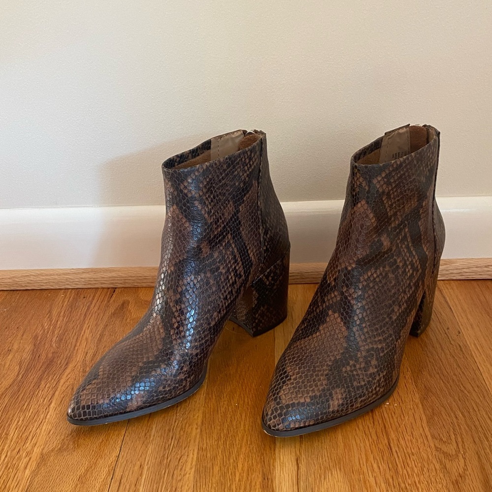 Steve Madden Jillian Snake Skin (faux) Ankle Boot